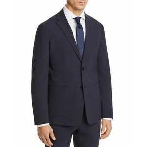 THEORY Mens Eclipse Navy GANSEVOORT Check Function Seersucker Jacket 40 S NWT